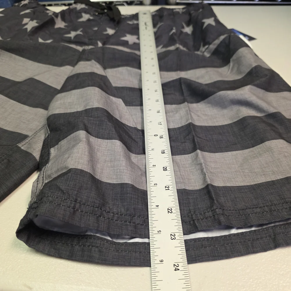 Kanu Surf Men's Infinite‎ Swim Trunks Flag II Black UPF 50+ Quick Dry Size 2X